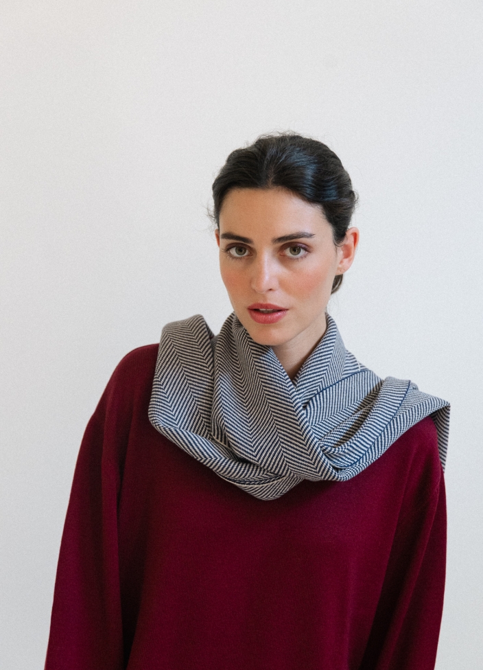 espiga bufanda marino