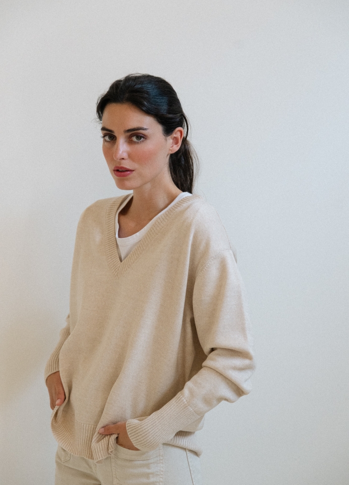 essentials | tresor jumper natural - natural, ONE SIZE