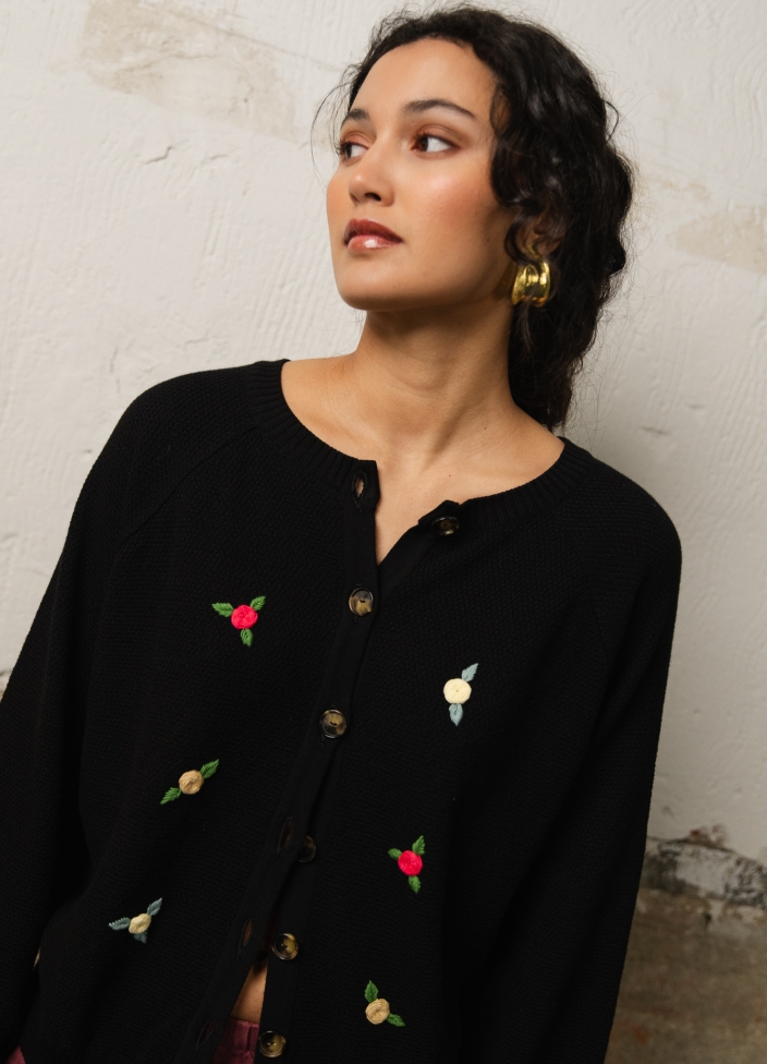 oaxaca cardigan negro